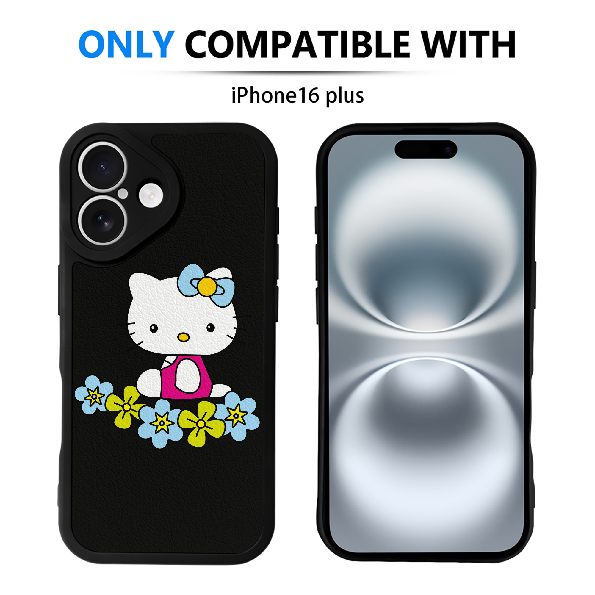 （画像用） Hello Kitty ハローキティ 【iPhone 16シリーズ対応】シリコンスマホケース（レザー調） 材質：シリコン